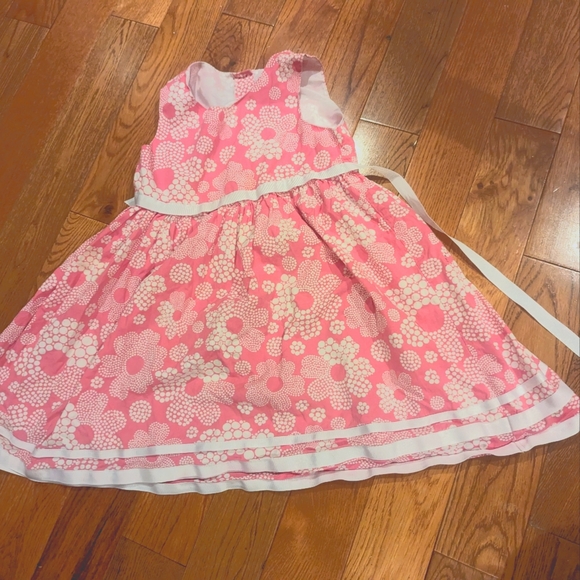 Girls Size 6 Pink and White Flowered Jenny & Me Dress, used - Picture 1 of 8